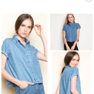 Brandy Melville Light Blue Denim Shirt